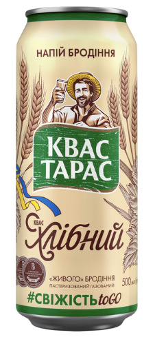 Квас Тарас Хлібний 0.5 л з/б